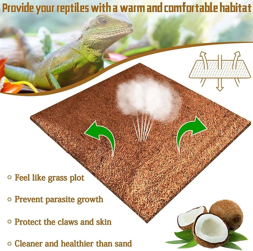 Dywanik dla gadów z naturalneg – Substrate Coconut Fiber recenzja i cena