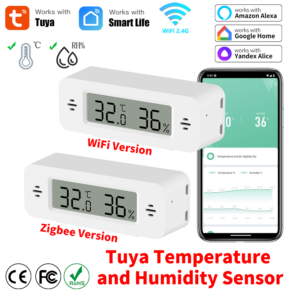 Tuya WiFi/Zigbee czujnik tempe – Digital Hygrometer Probe recenzja i cena